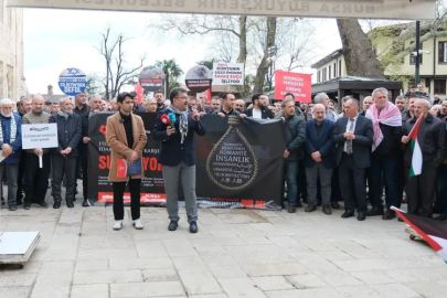 Bursa'da Filistin için güçlü mesaj: Boyun eğmeyeceğiz
