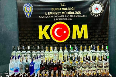 Bursa’da 297 Şişe Sahte Alkollü İçki Ele Geçirildi.