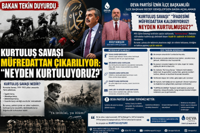 DEVA Partisi İznik İlçe Başkanı Recep Genişler'den Sert Tepki: "Kurtuluş Savaşı'nı Müfredattan Silemezsiniz, Bu Milletin Hafızasına Yapılmış Açık Bir Saldırıdır"