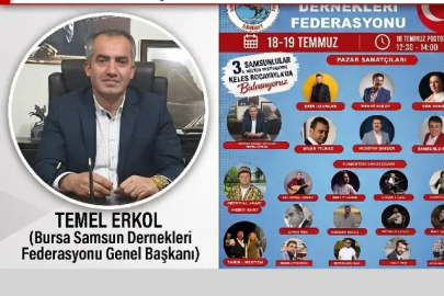 Kocayayla'da Samsun Rüzgârı Esti: 3. Geleneksel SAMDEF Buluşması Rekor Katılımla Tarihe Geçti Bursa'nın Keles ilçesindeki Kocayayla, üç gün boyunca Samsun kültürünün, dayanışmanın ve hemşehrilik ruhunun merkezi oldu
