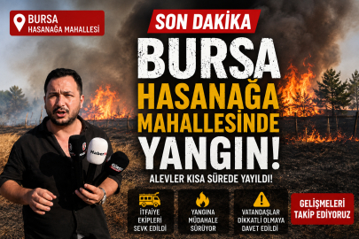 Bursa Hasanağa’daki Yangına Havadan ve Karadan Yoğun Müdahale