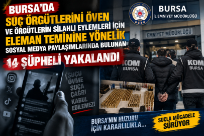 BURSA’DA SUÇ ÖRGÜTLERİNE OPERASYON! 14 ŞÜPHELİ YAKALANDI